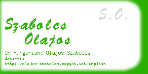 szabolcs olajos business card